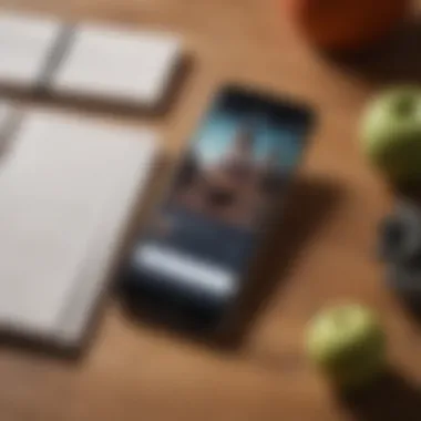 Documenting Fitness Journey and App Selection A notebook with notes on fitness goals and app features.