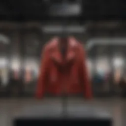 Trendy affordable clothing hanging on display