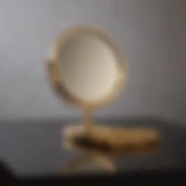 Sophisticated Allure The allure of gold magnifying makeup mirror in a sophisticated setting