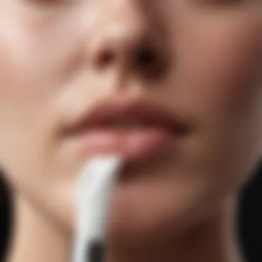 Texture of Antibacterial Nose Cream Close-up of antibacterial nose cream highlighting its texture
