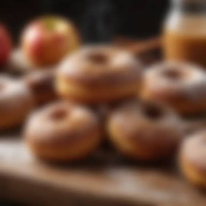 Apple Cider Donuts Dusting with Cinnamon Sugar