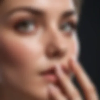 Application of Antibacterial Nose Cream in Skincare A serene setting showcasing the application of nose cream in daily skincare routine