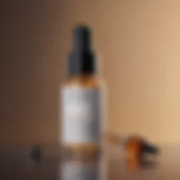 Close-up of CE Ferulic serum bottle with ingredients highlighted