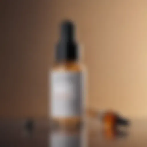 Close-up of CE Ferulic serum bottle with ingredients highlighted