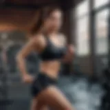 Athletic woman performing high-intensity interval training