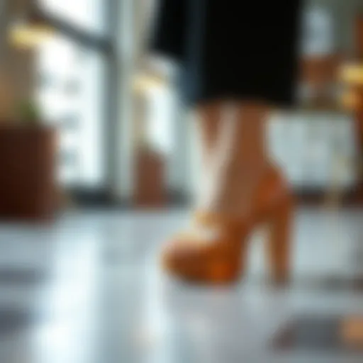 Intricate Design of Balenciaga Clog Heels Close-up of Balenciaga clog heels showcasing intricate design elements.