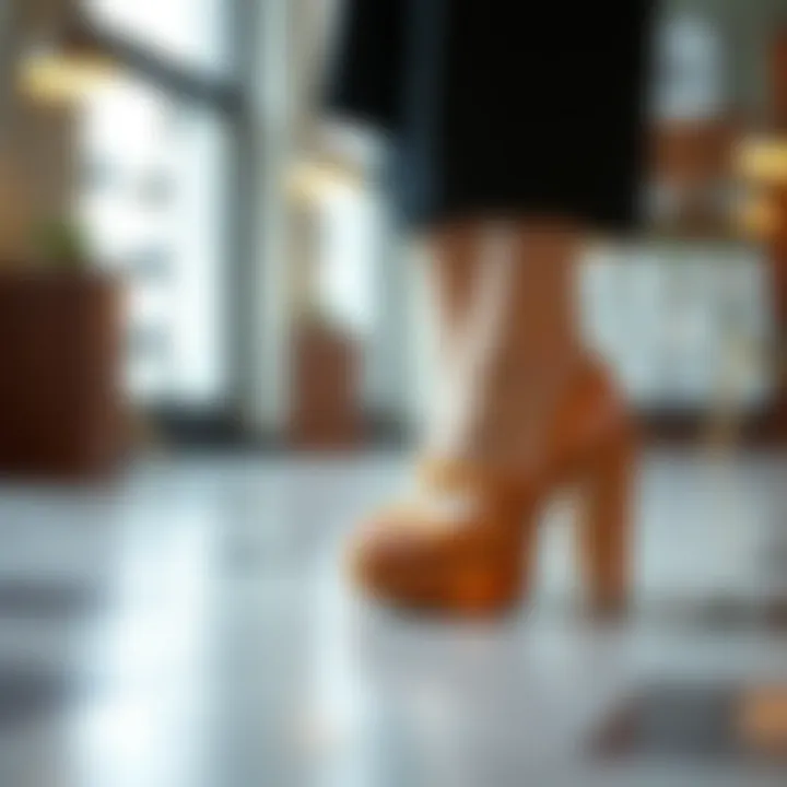 Intricate Design of Balenciaga Clog Heels Close-up of Balenciaga clog heels showcasing intricate design elements.