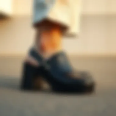 Fashion-Forward Styling of Clog Heels Stylish Balenciaga clog heels in a fashion-forward outfit setting.