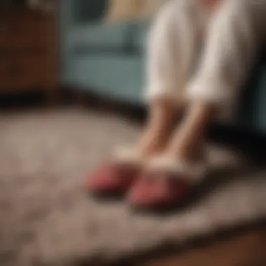 Cozy Comfort with Bandgood Slippers Cozy Bandgood slippers on a plush rug