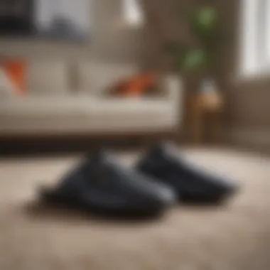 Stylish Aesthetics of Bandgood Slippers Elegant Bandgood slippers displayed in a modern living room