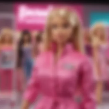 A colorful display of new Barbie dolls reflecting inclusivity