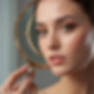 The beauty of precision with a gold magnifying makeup mirror