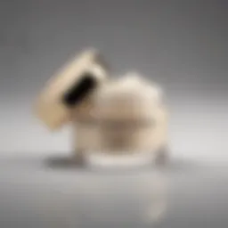 Close-up of a luxurious cream jar with a smooth texture