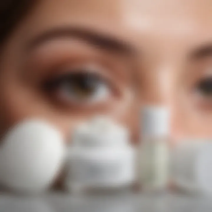 A well-organized display of popular puffy eye treatment products