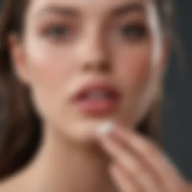 Effective Lip Care Practices Person applying lip balm with a thoughtful expression