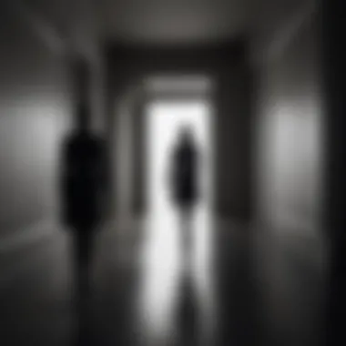 Clash of Shadows Tense confrontation between shadowy figures