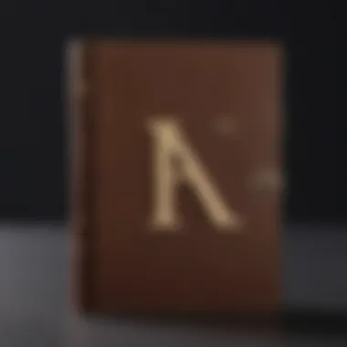 Luxurious Monogrammed Notebook Chic leather-bound notebook with a gold monogram detail