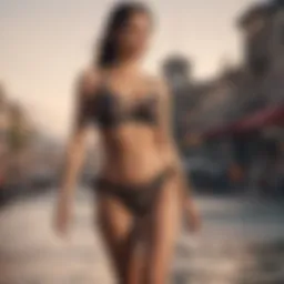 Chic swimwear with intricate detailing