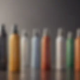 Visual representation of different heat protectant sprays