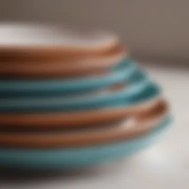 Close-up of ceramic plates showcasing even heat distribution