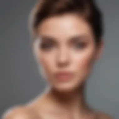 Skin Tone Assessment for Hair Color An expert stylist assessing skin tone for the perfect hair color match