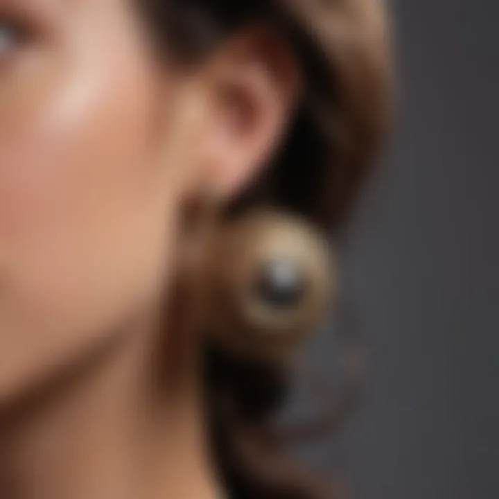 Variety of stud earrings showcasing different materials and styles