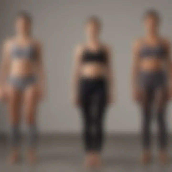 Diverse range of body types wearing Lululemon Wunder Under tights