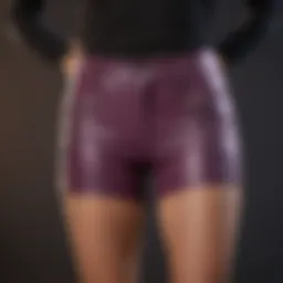 Stylish biker shorts displayed on a vibrant background