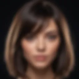 Woman with light brown hair dyeing black hair