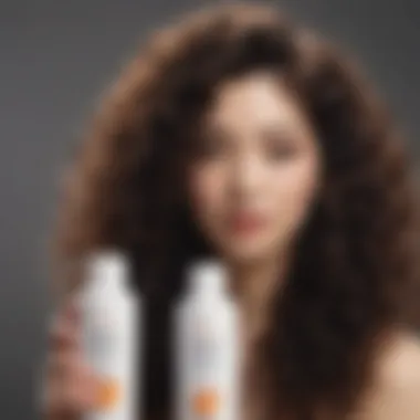 A variety of hair products for maintaining curls