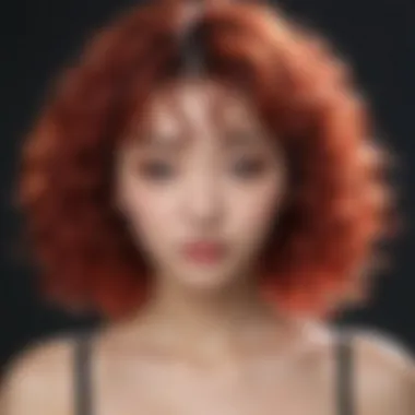 K-Pop Inspired Vibrant Curls K-Pop inspired hairstyle featuring vibrant curls
