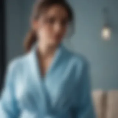 Serene Bliss: Cashmere Robe Cozy cashmere robe in a serene blue shade