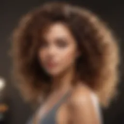 Lush curly hair showcased in natural light