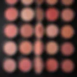 Close-up of cream blush swatches on olive skin tones