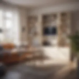 Stylish studio apartment showcasing multifunctional IKEA furniture