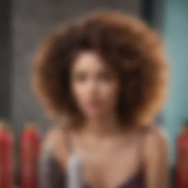 Premium Hair Products for Curl Care An assortment of high-quality hair products for curl maintenance