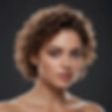 Enhancing Curls with Precision Curly woman applying hair putty