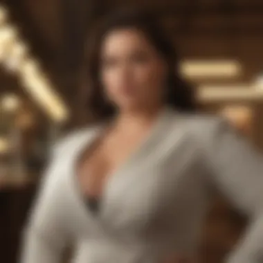 Chic Curvy Style Confident individual in a chic curvy ensemble