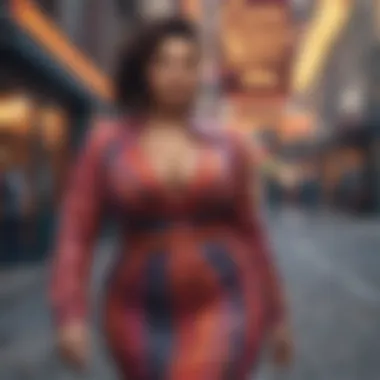 Vibrant Curvy Fashion Vibrant outfit showcasing curvy design