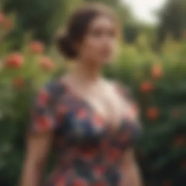 Floral Elegance Elegant Curvy Woman in Floral Maxi Dress