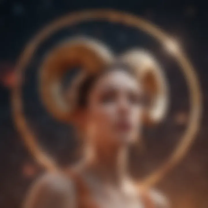 Celestial imagery depicting Aries influences