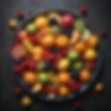 Colorful assortment of fruits on a plate