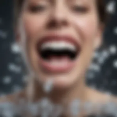 Abstract Interpretation of Falling Teeth Dreams Dreamy Abstract Artwork with Falling Teeth Motif