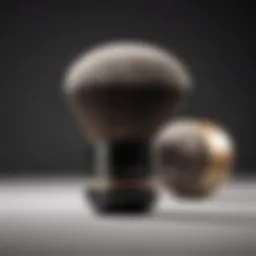 Luxurious large powder brush with a soft bristle texture