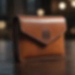 Elegant leather wallet showcasing fine craftsmanship