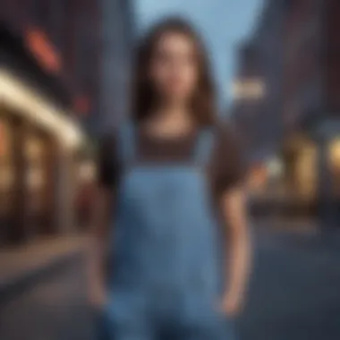Street Style Glamour: Duluth Overalls Chic Streetwear Ensemble