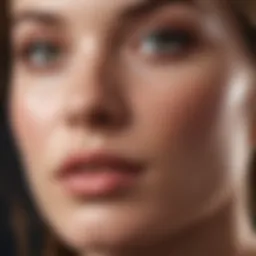 A close-up of healthy skin with a natural glow