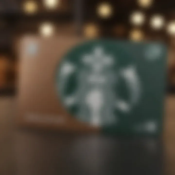 Elegant digital gift card design for Starbucks