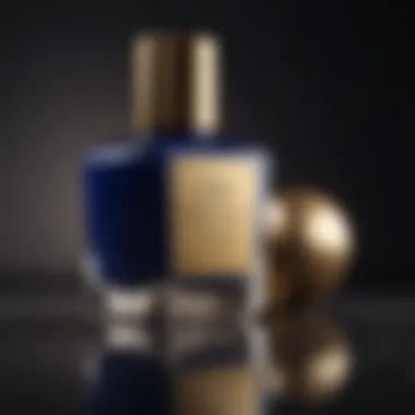 Chic and sophisticated OPI Royal Blue nail polish bottle with a gold accent