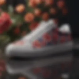 Elegant floral embellished sneakers